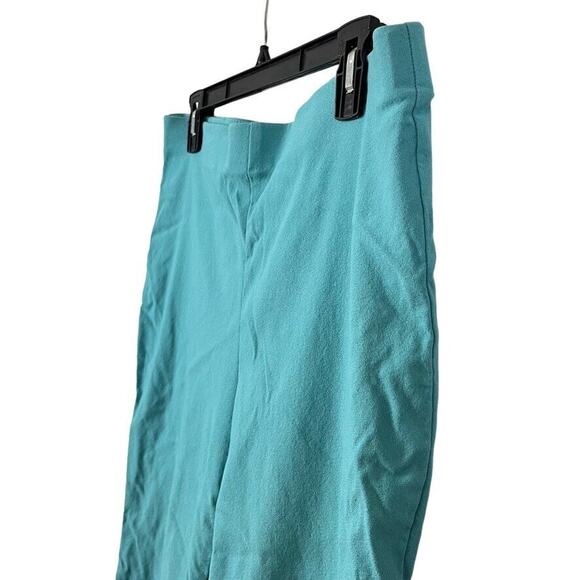 Chicos Easywear Womens Pull On Blue Stretch Tapered Leg Flat Front Pants 1 / M - Picture 10 of 16